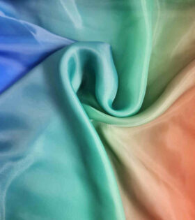 Ombre Organdy Satin - Royal Blue