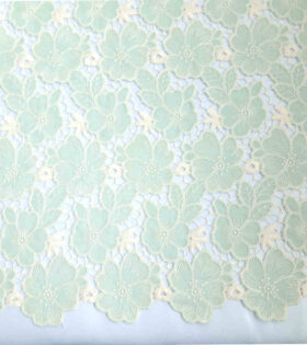 Cotton Madeira Lace - Mint