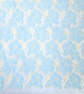 Cotton Madeira Lace - Sky Blue