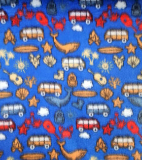 Polar Fleece - Cars & Seaside Vacation