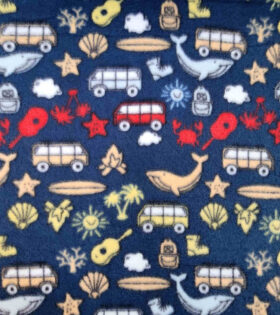 Polar Fleece - Cars & Seaside Vacation