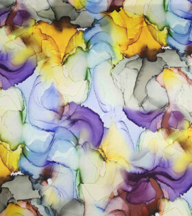 Digital Printed Duchess Satin - Marble - Purple