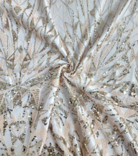 Beaded Diamond Tulle - Blush