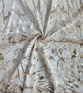Beaded Diamond Tulle - Peach