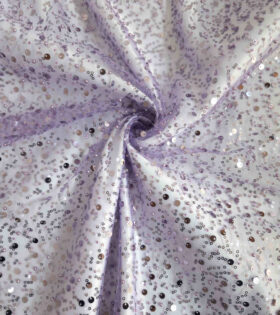 French Beaded Spankle Tulle - Lilac