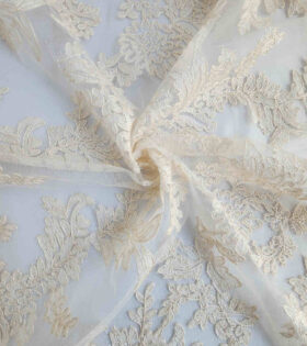 Jasmine Embroidered Tulle - Cream