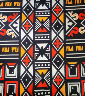 Printed Mini-Matt - Abstract - Orange & Red