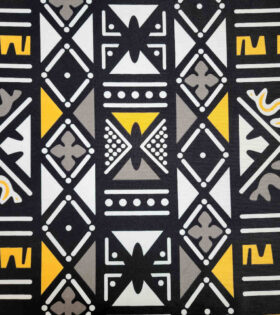 Printed Mini-Matt - Abstract - Grey & Yellow
