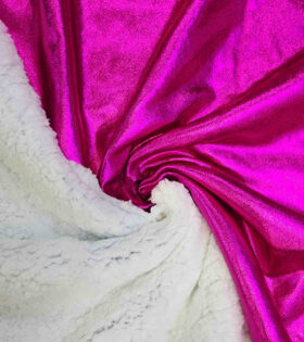 Sherpa Disco Bonded Fleece - Magenta