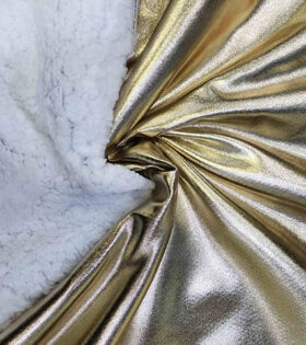 Sherpa Disco Bonded Fleece - Gold