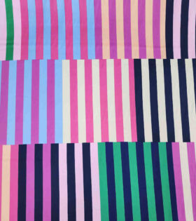 Printed Armani Satin - Abstract - Cerise Pink