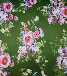 Foil Look Printed Duchess Satin