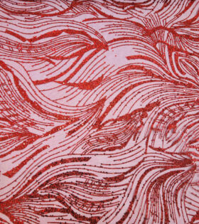 Desert Leaf Sugar Metallic Tulle - Maroon