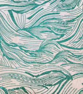 Desert Leaf Sugar Metallic Tulle - Jade