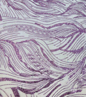 Desert Leaf Sugar Metallic Tulle - Lilac