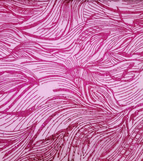 Desert Leaf Sugar Metallic Tulle - Cerise Pink