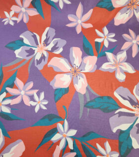 Printed DTY - Floral - Purple