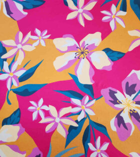 Printed DTY - Floral - Mustard
