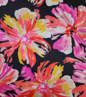 Printed DTY - Floral - Black