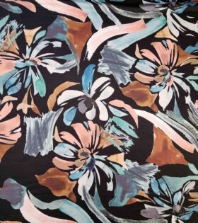 Printed DTY - Floral - Black