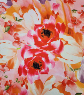 Printed DTY - Floral - Pink