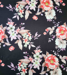 Printed DTY - Floral - Black