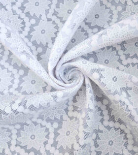 Rhinestone Honeycomb Mesh - White