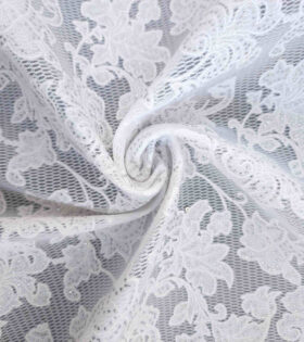 Rhinestone Honeycomb Mesh - White