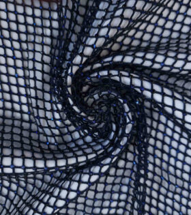 Rhinestone Mesh - Navy Blue