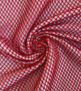 Rhinestone Mesh - Red