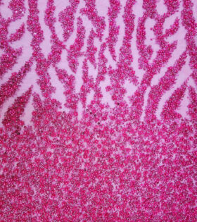Remi Beaded Tulle - Cerise Pink