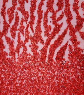 Remi Beaded Tulle - Red