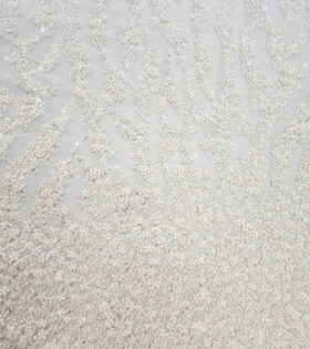 Remi Beaded Tulle - White