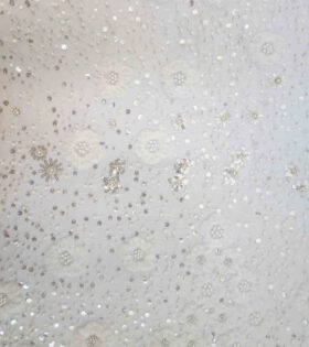 Rosa Beaded Tulle - White