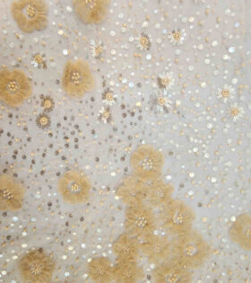 Rosa Beaded Tulle - Nude