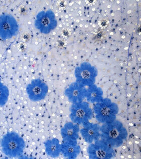 Rosa Beaded Tulle - Royal Blue