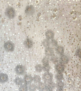 Rosa Beaded Tulle - Grey