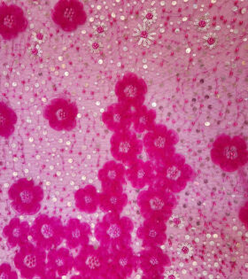 Rosa Beaded Tulle - Cerise Pink
