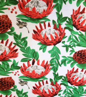 Printed Mini-Matt - Protea - White