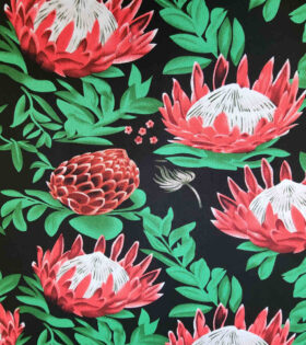 Printed Mini-Matt - Protea - Black
