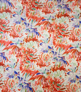 Printed Armani Satin - Abstract - Red