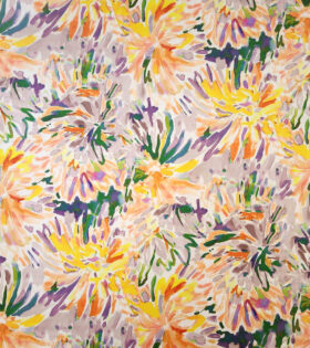 Printed Armani Satin - Abstract - Yellow