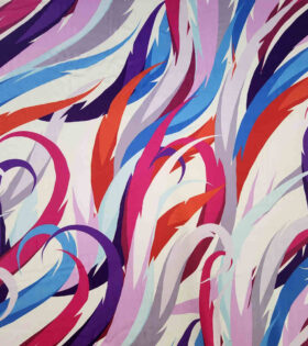 Printed Armani Satin - Abstract - Magenta