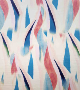 Printed Armani Satin - Abstract - Coral