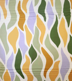 Printed Armani Satin - Abstract - Mustard