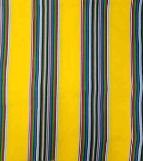 Printed Poly Cotton - Stripes - Yellow