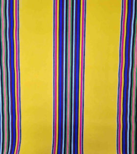 Printed Poly Cotton - Stripes - Yellow
