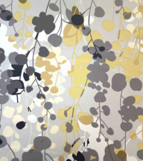 Printed Mini-Matt - Leaves - Mustard