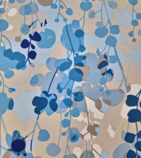Printed Mini-Matt - Leaves - Powder Blue