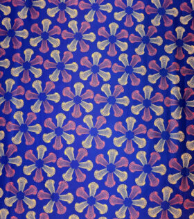 Digital Printed Duchess Satin - Ethnic - Royal Blue